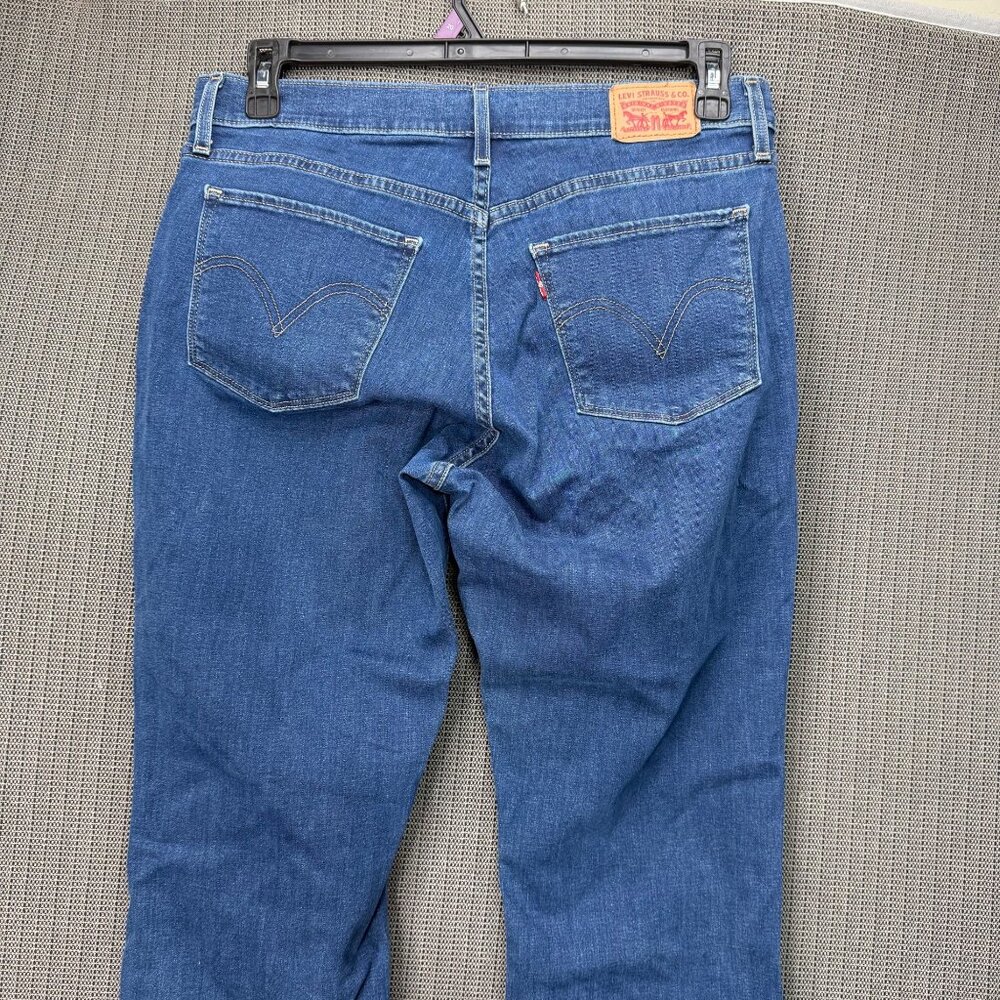 Levis Womens W32 L32 Blue Curvy Bootcut Mid-Rise Denim Jeans Stretch - Picture 13 of 13